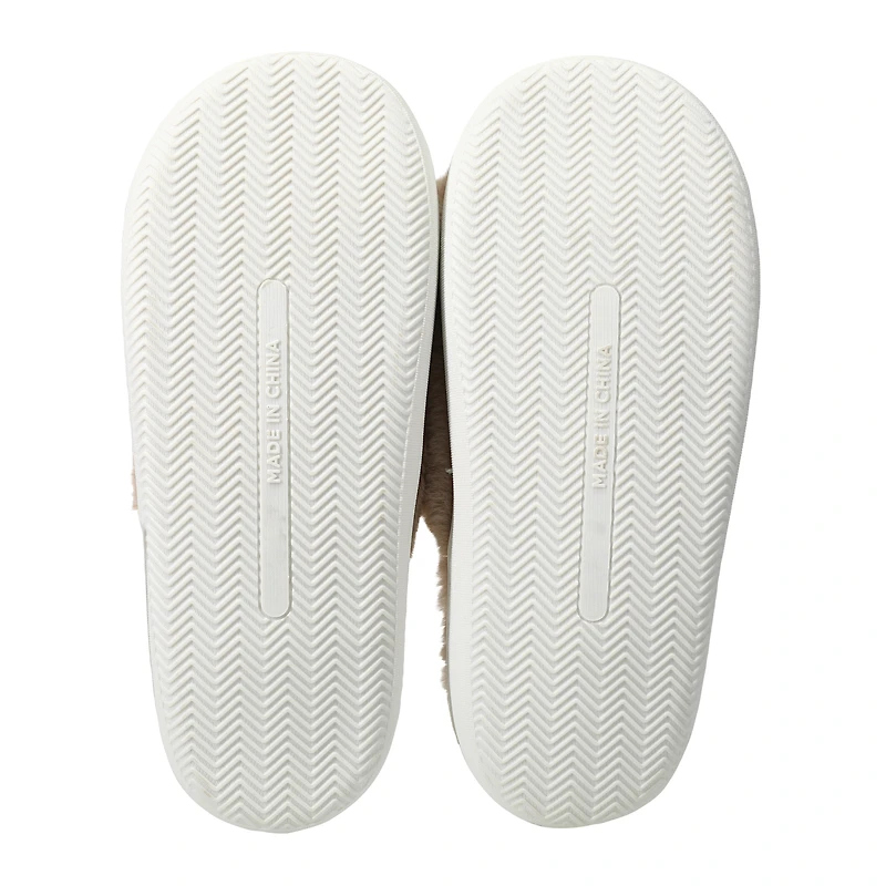 Ladies Faux Fur Fuzzy Slide Sippers