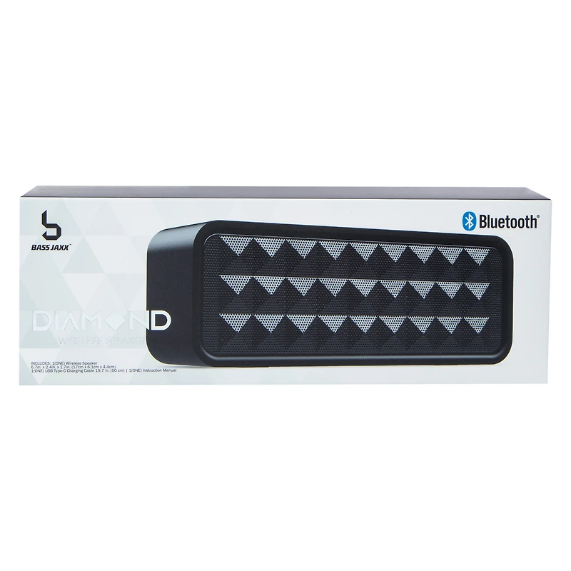 Diamond Bluetooth® Wireless Speaker 6.7in x 2.4in