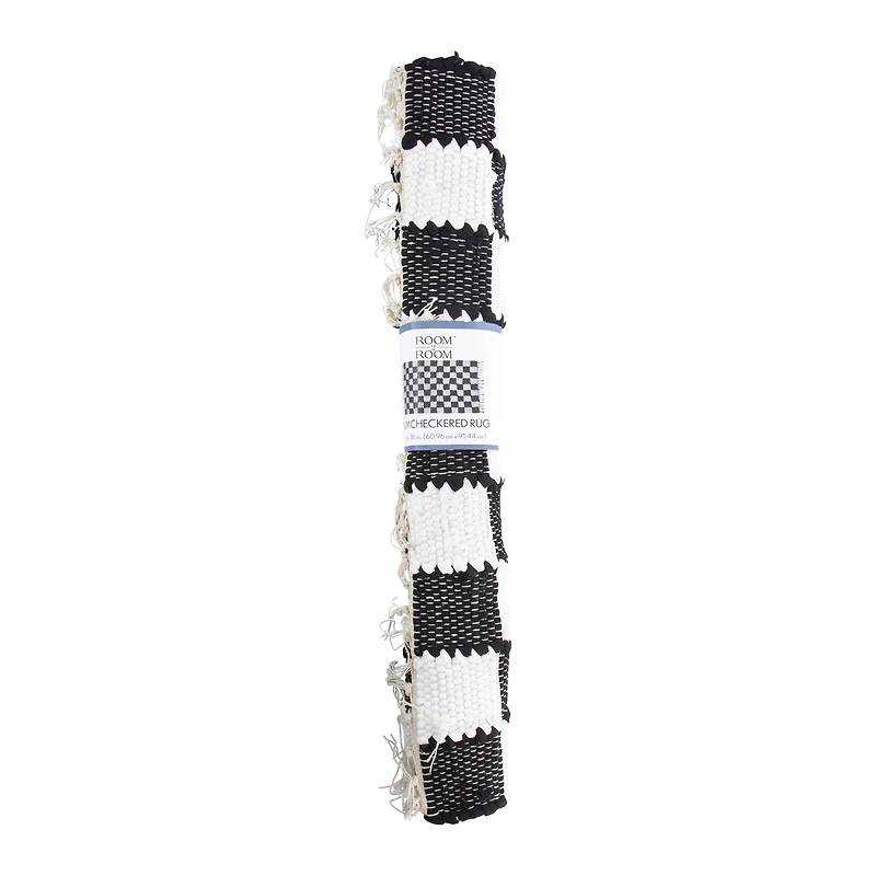 Checkered Kilim Rug 2ft x 3ft