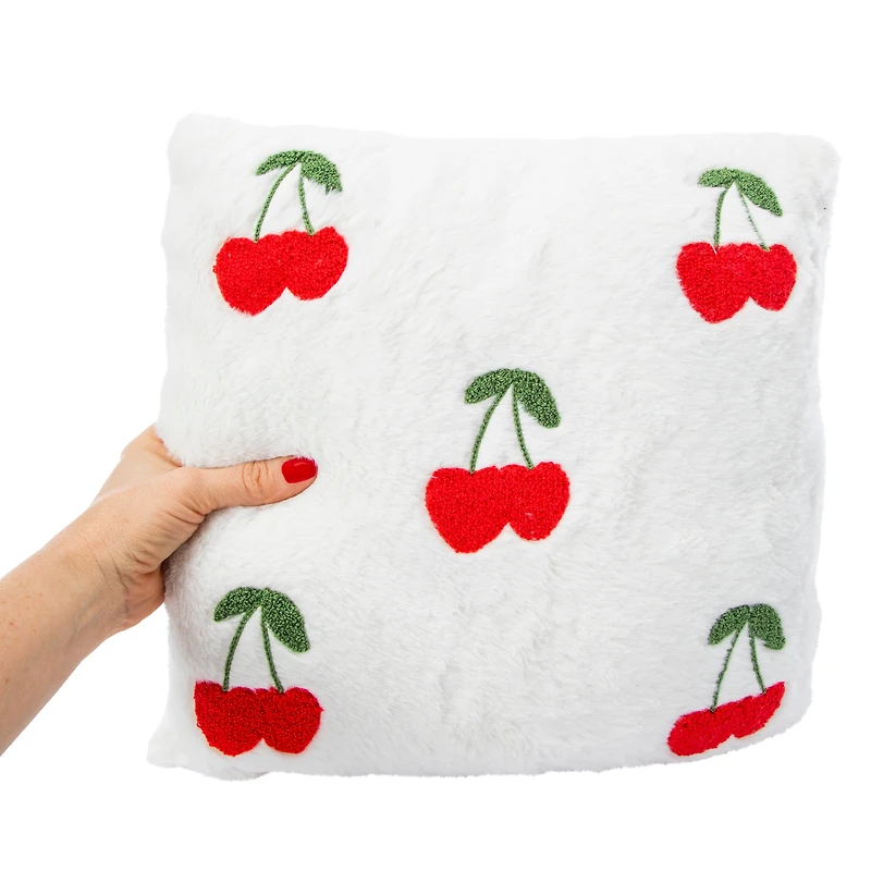 Tufted Chenille Icon Throw Pillow 16in