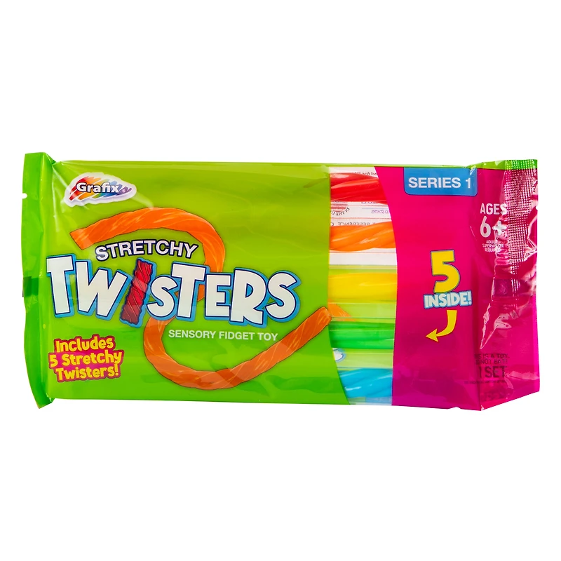 Grafix® Stretchy Twisters Sensory Fidget Toy 5-Count