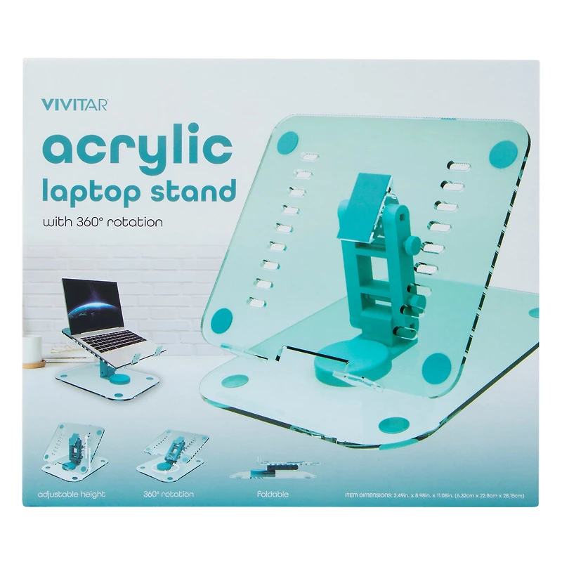 Acrylic Laptop Stand With 360 Rotation