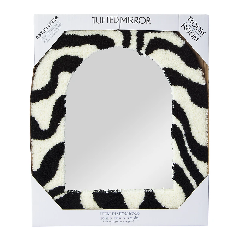 Floral Tufted Mirror 10in x 12in