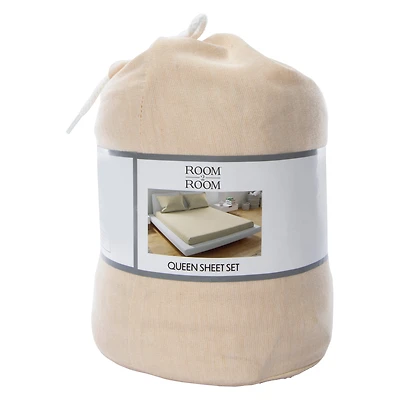 Queen Fitted Sheet & 2 Pillowcases Set