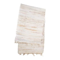 Handwoven White Chindi Rug 3ft x 5ft