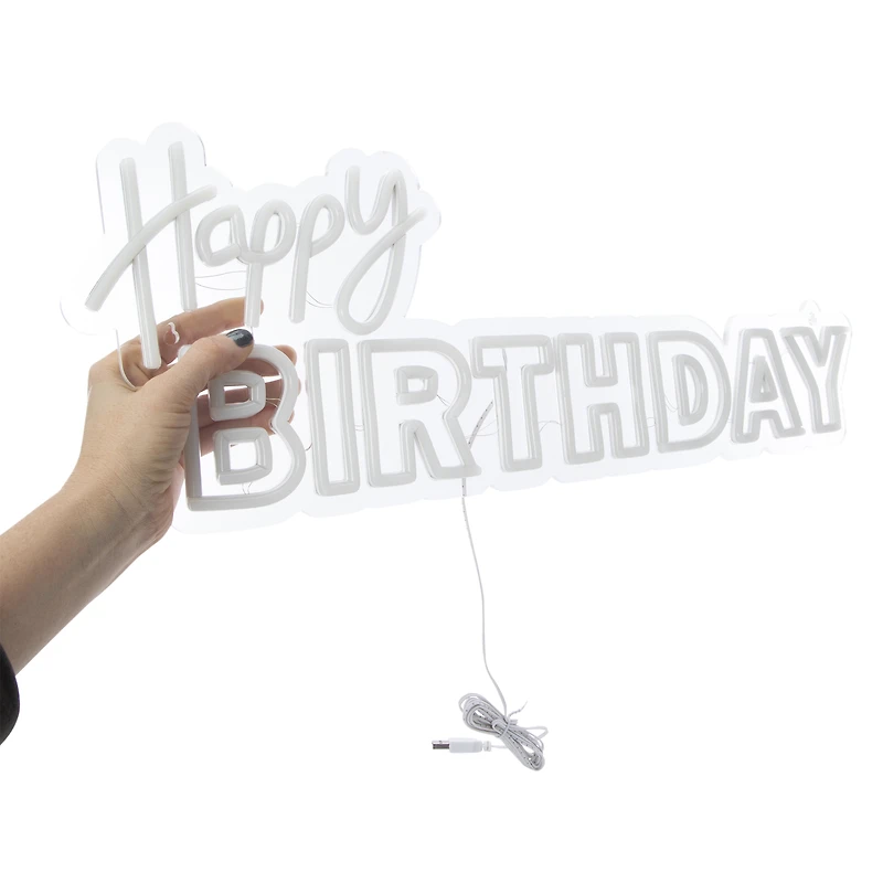 Happy Birthday Neon LED Light 24inx 8.7in