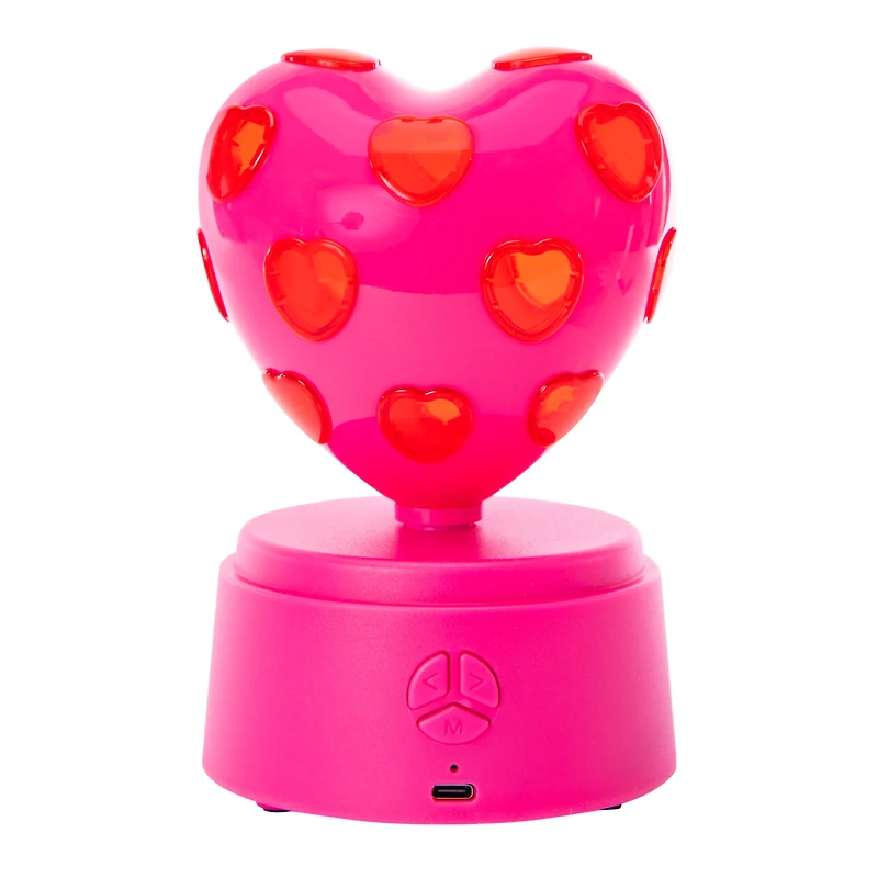 Light-Up Disco Heart Bluetooth® Speaker 4.4in x 6.65in