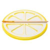 Fruit Slices Ceramic Paint Palette & Brush 5.91in
