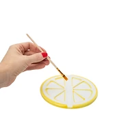 Fruit Slices Ceramic Paint Palette & Brush 5.91in