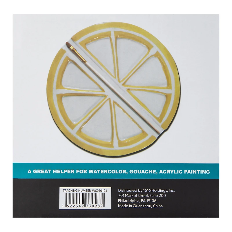 Fruit Slices Ceramic Paint Palette & Brush 5.91in