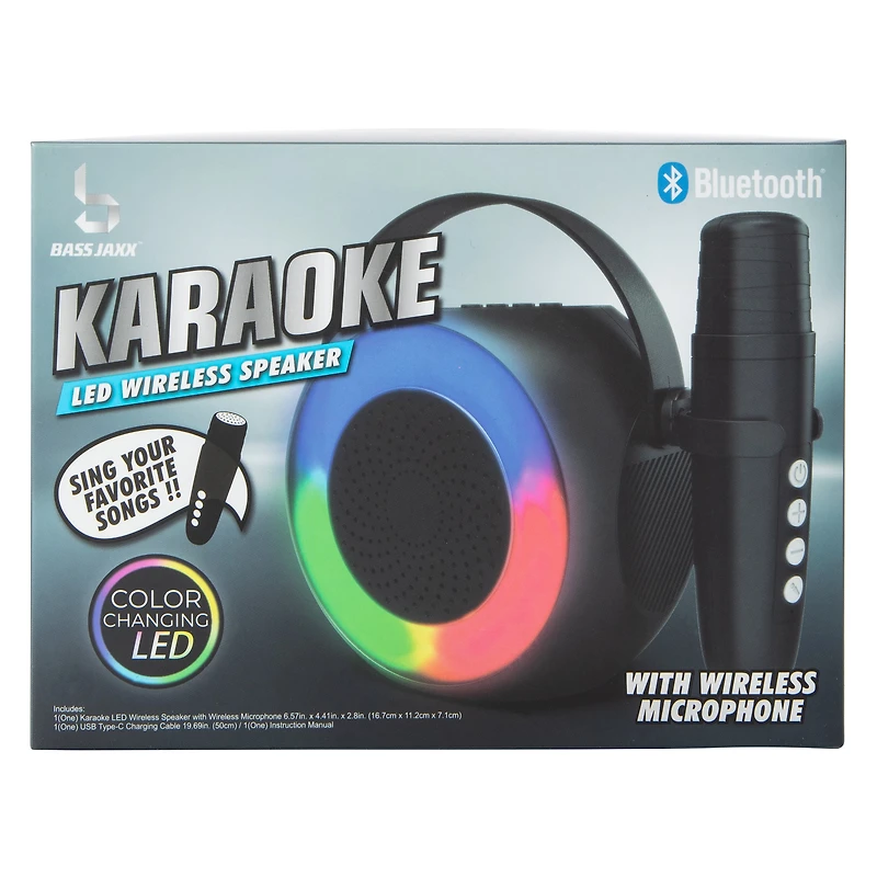 Bluetooth® Karaoke LED Wireless Speaker With Microphone