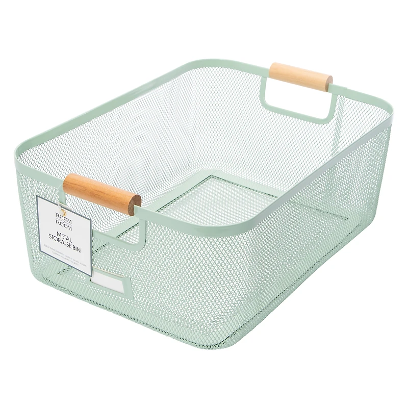 Metal Storage Bin 13.4in x 10in