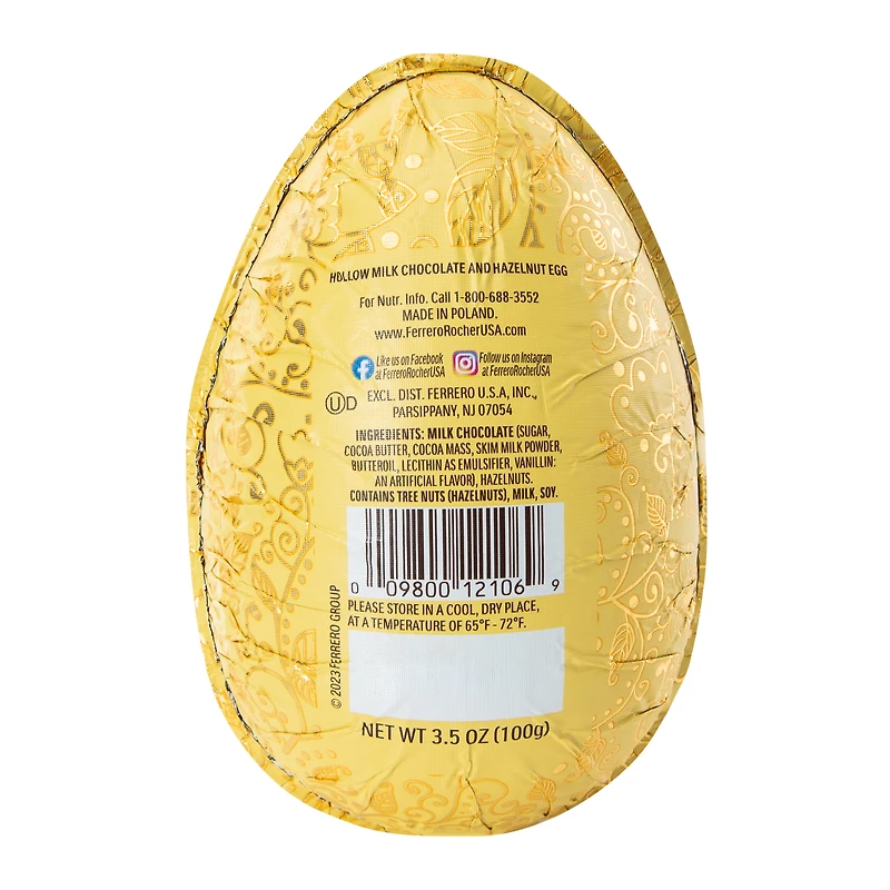 Ferrero Rocher® Milk Chocolate & Hazelnut Easter Egg 3.5oz