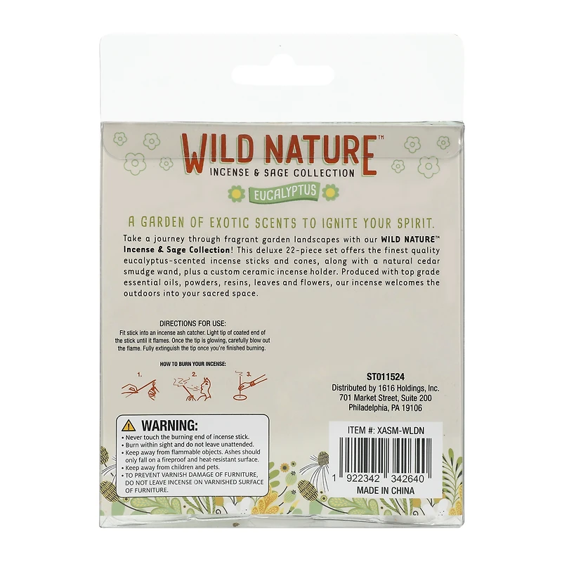 Wild Nature™ Incense & Sage Kit 22-Piece (Styles May Vary)