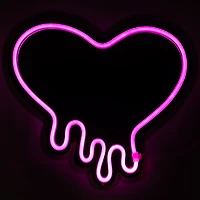 Drippy Heart LED Mirror 15.7in x 14in