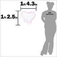 Drippy Heart LED Mirror 15.7in x 14in