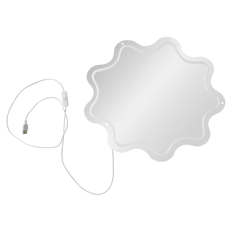 Squiggly Shaped LED Wall Mirror