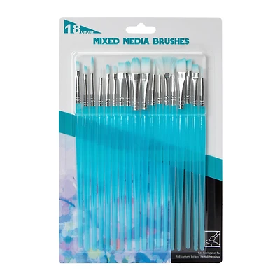 Mixed Media Paint Brushes 18-Count
