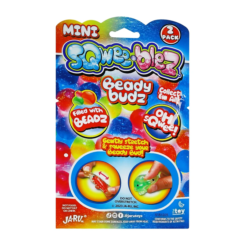 Mini Sqwee-blez™ Beady Budz Toy 2-Pack (Styles May Vary)