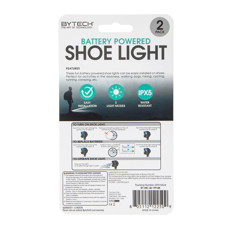 Battery Powered Shoe Light 2-Count
