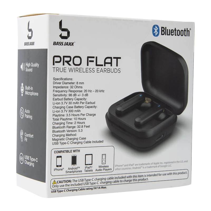 Pro Flat True Wireless Earbuds
