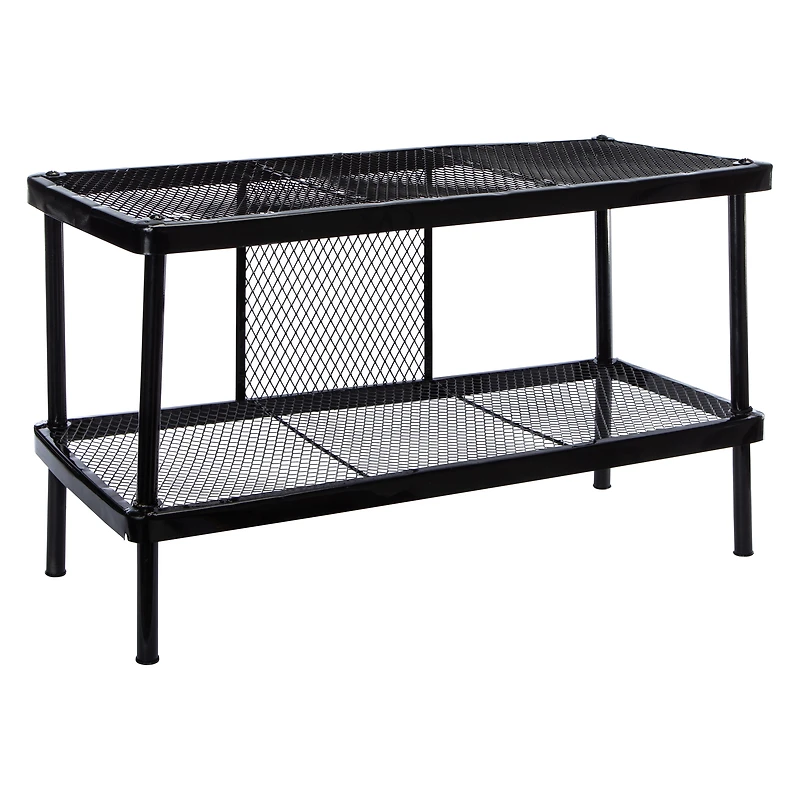 2-Tier Metal Shoe Rack 27in x 15.9in