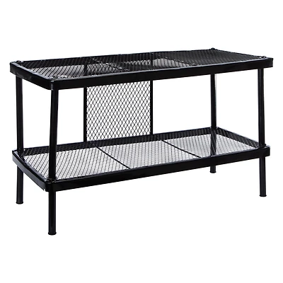2-Tier Metal Shoe Rack 27in x 15.9in