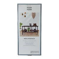 2-Tier Metal Shoe Rack 27in x 15.9in