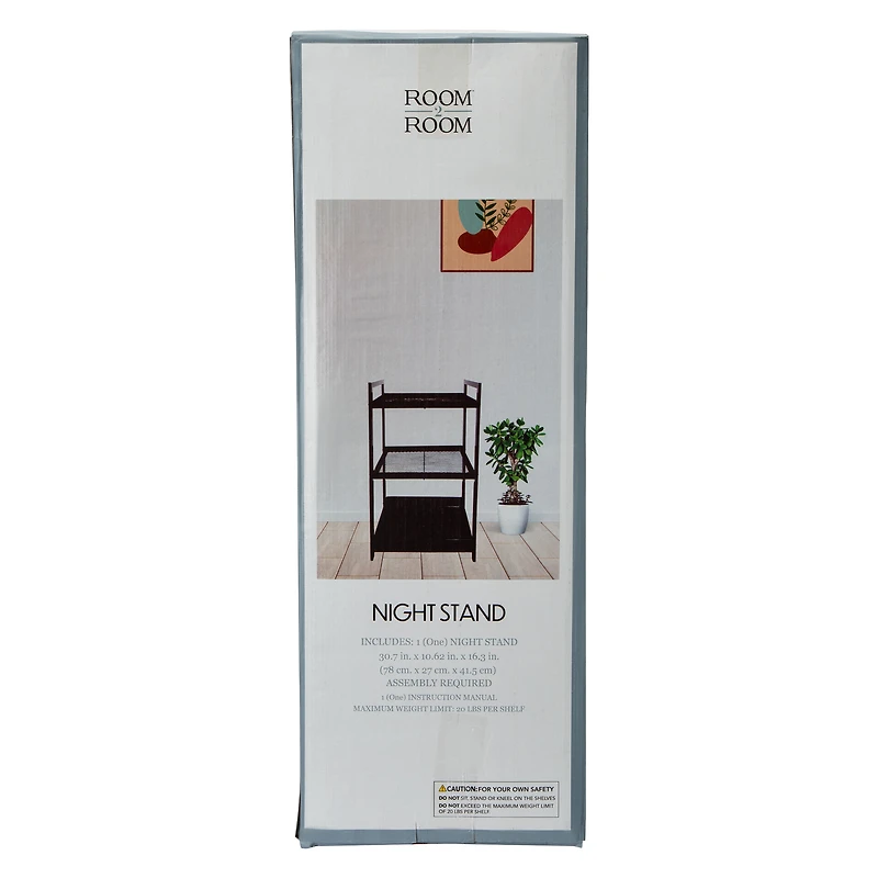 3-Tier Night Stand 16.3in x 30.7in