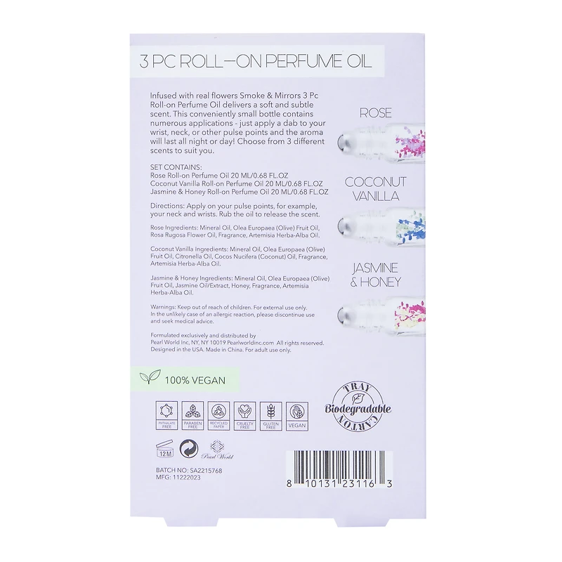 Smoke & Mirrors Roll-On Perfume Oil Set 3-Count