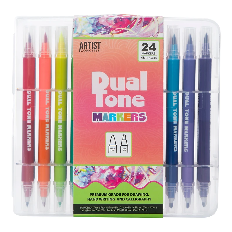 Artist Concepts™ Dual Tone Markers 24-Count