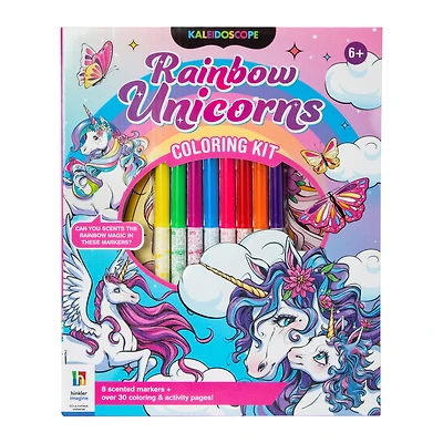 Kaleidoscope Coloring Book Kit - Rainbow Unicorns