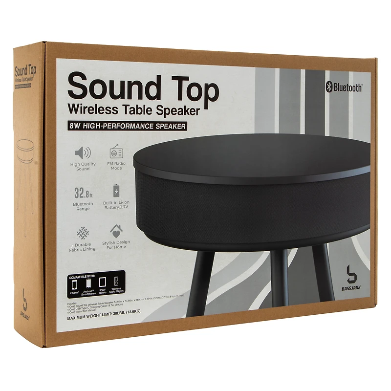 Wireless Bluetooth® Table Top Speaker With Legs 24in x 14.56in