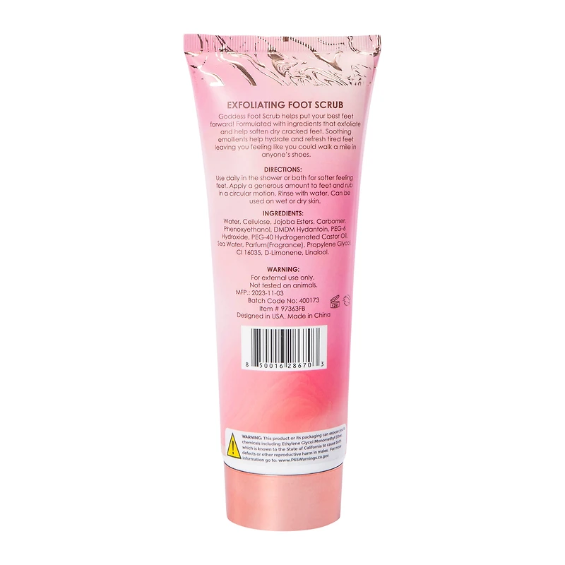Goddess By Manna Kadar Exfoliating Foot Scrub - Pomegranate