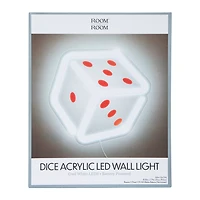 Dice Acrylic LED Wall Light 8.26in x 7.71in