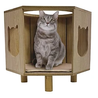 Wooden Cat House 19.05in x 16.53in