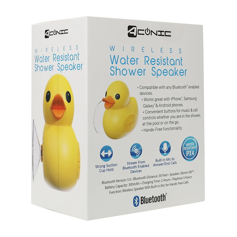 Novelty Wireless Water-Resistant Shower Speaker