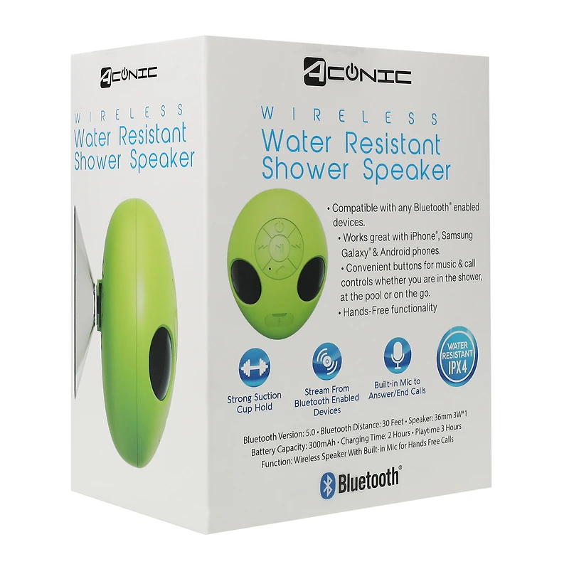 Novelty Wireless Water-Resistant Shower Speaker