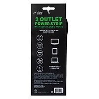 3-Outlet Power Strip, 3ft