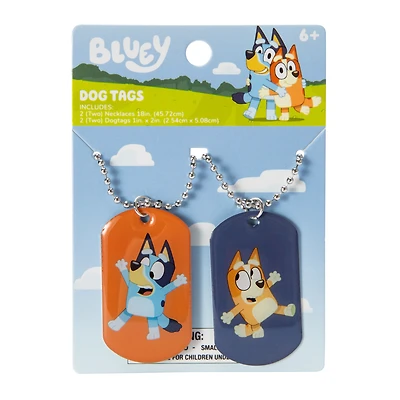 Bluey™ & Bingo Dog Tag Necklace 18in, 2-Count