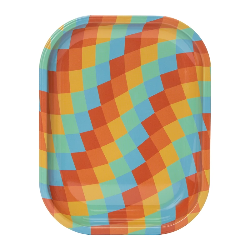 Wavy Rainbow Small Decorative Tray 5.5in x 7.1in