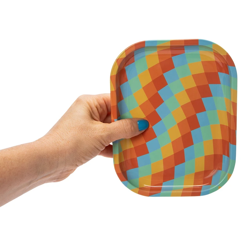 Wavy Rainbow Small Decorative Tray 5.5in x 7.1in