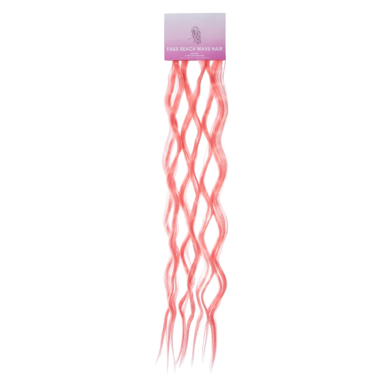 Beach Wave Faux Hair Clips 2-Count, 15.75in