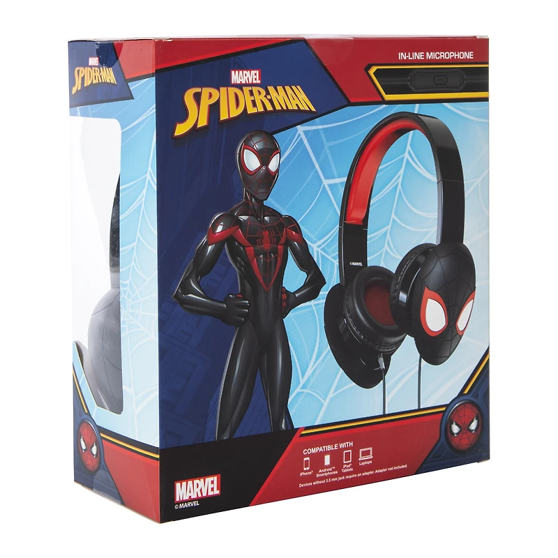 Marvel Spider-Man Miles Morales Stereo Headphones With Mic