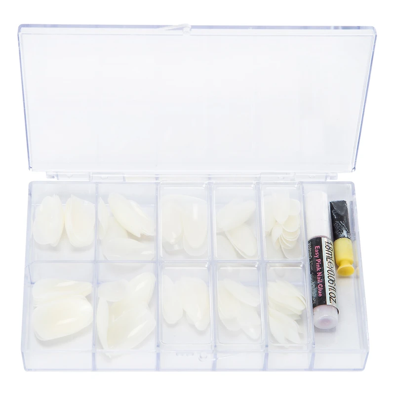 Pretty Woman Natural Stiletto Faux Nails With Nail Glue 100-Count