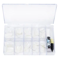 Pretty Woman Natural Square Faux Nails With Nail Glue 100-Count