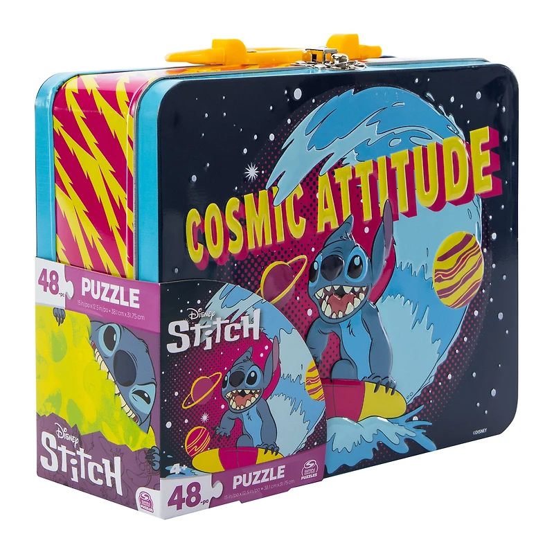 Disney Stitch Lunchbox With Jigsaw Puzzle 48-Count
