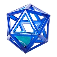 Hollow Geometric Dog Toy With Ball