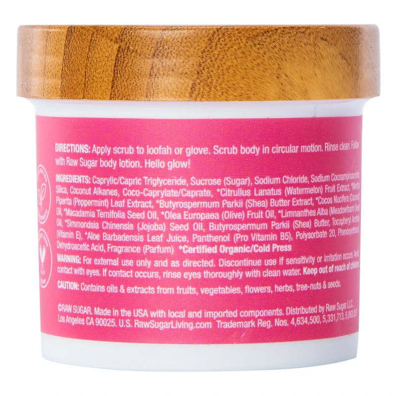 Raw Sugar® Travel Size Sugar Scrub 3oz - Watermelon & Fresh Mint