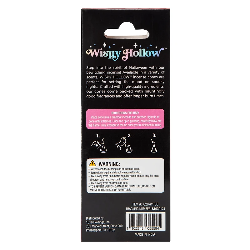 Wispy Hollow™ Incense Cones 20-Count